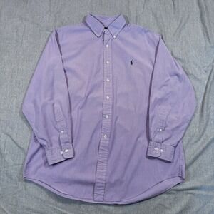 Ralph Lauren Shirt Mens 16.5 32/33 Gingham Check Button Down Yarmouth Dress Shir